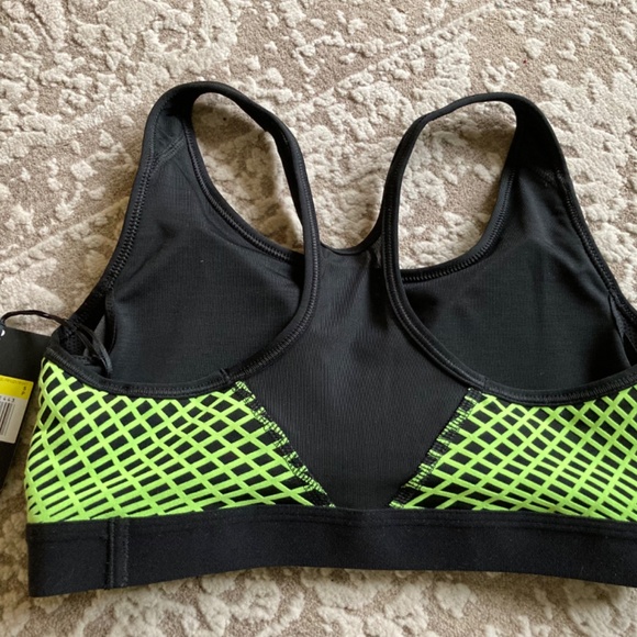 Nike Neon Striped Medium Support Training Sports Bra, Small NWT - Picture 3 of 4